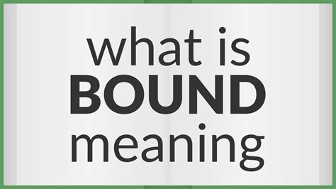 meaning of bound